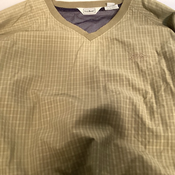 L.L. Bean Mens Pullover Windbreaker Jacket size XXL Golf Jacket checked - Picture 11 of 13